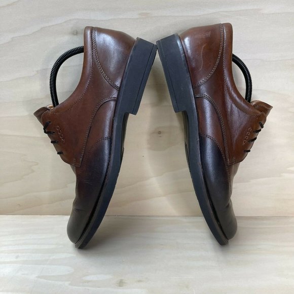 Ecco Mens Leather Lace Up Wingtip Brown Black Oxford Shoes Size EUR 46 US 13 main image 6